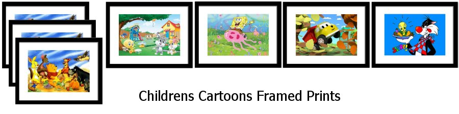 Childrens Cartoons Framed Prints